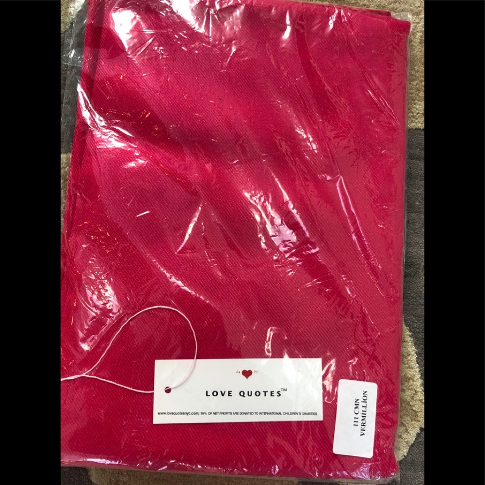 Love Quotes Scarf. Pink. Never opened!!